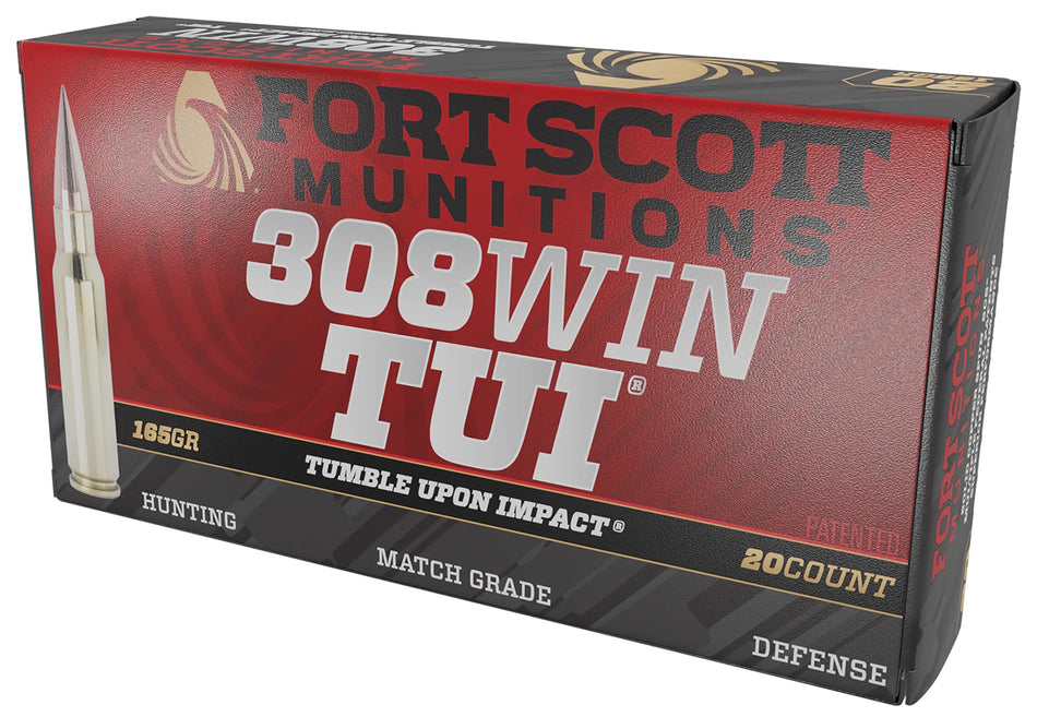 Fort Scott Munitions  .308 Win / 7.62x51mm 165 grain Solid Copper Spun ammunition