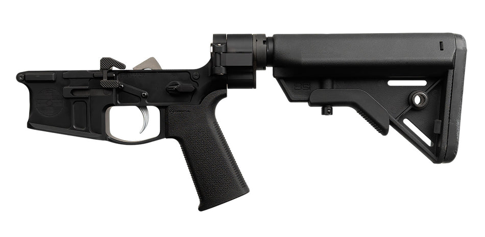 Shield Arms SA-SA15FB SA-15 Complete Lower Receiver Multi Aluminum Black Anodized B5 Systems Bravo for AR-15