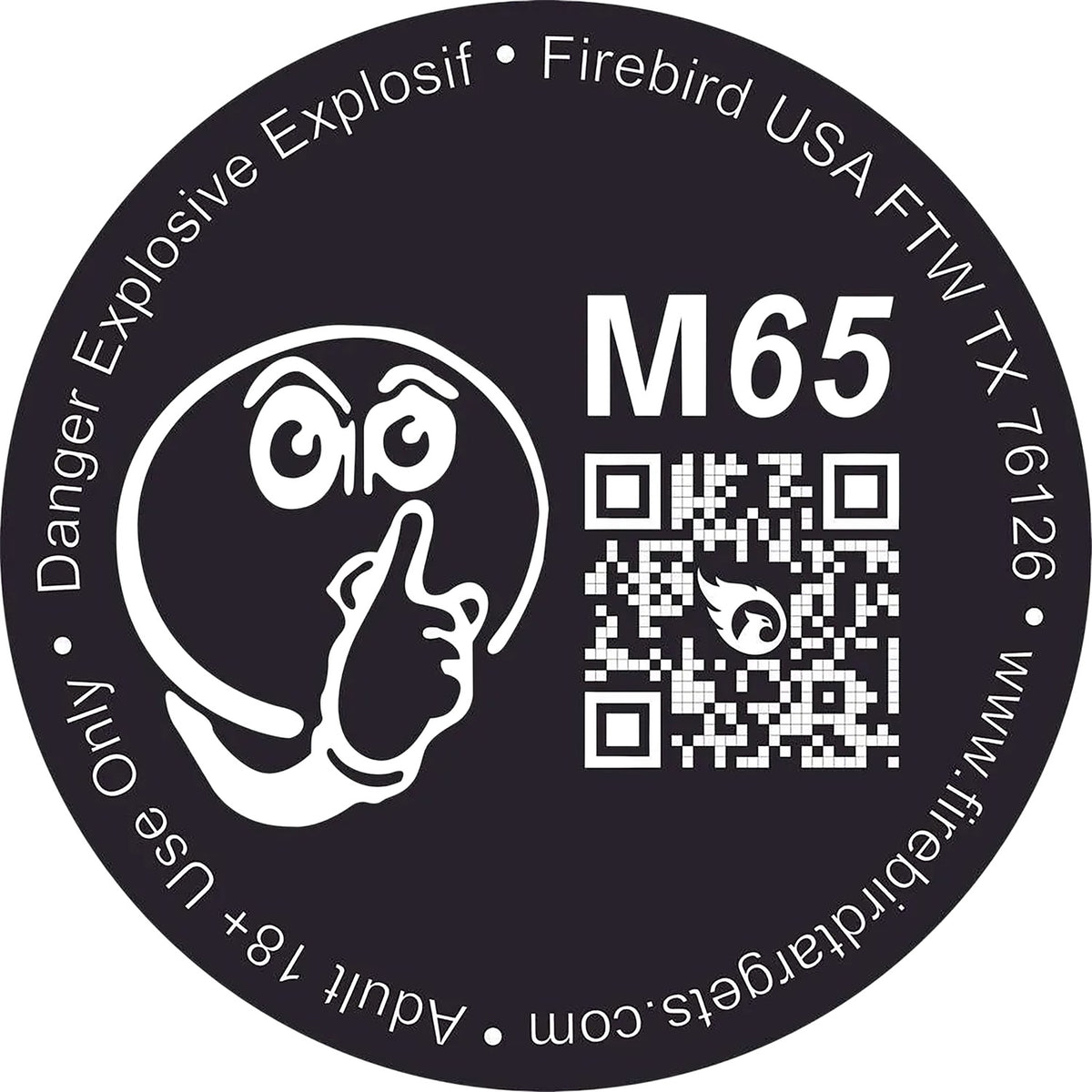 Firebird USA M65 Moderated 65mm Biodegradable Low-Noise Reactive Target 10-Pack