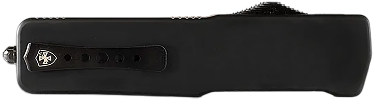 Templar Knife Excalibur Money Clip OTF Dagger 1.90" Black Powder Coated D2 Steel Blade, 3.38" Black Aluminum Handle