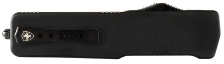 Templar Knife Premium Weighted Slim OTF Drop Point D2 Steel Blade, Black Aluminum Rubber Handle 4.93"