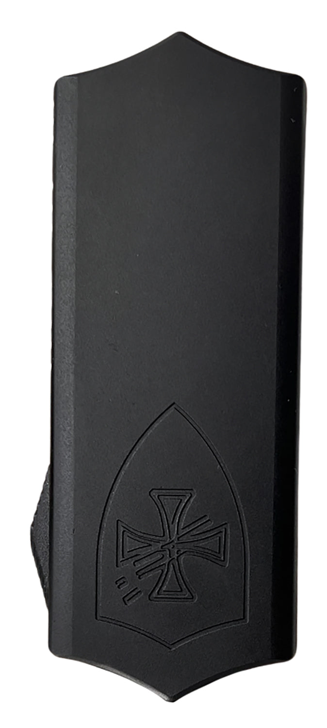 Templar Knife Excalibur Money Clip Side-Slider OTF 1.90" D2 Steel Blade Black Anodized Aluminum Handle