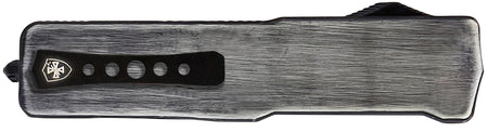Templar Knife Premium Weighted Knight Slim OTF Drop Point 3.16" Powder Coated D2 Blade 4.93" Gunmetal Handle