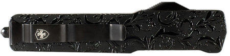 Templar Knife Premium Lightweight Maiden Gloss OTF Dagger Serrated Powder Coated D2 Steel Blade Black Gloss Handle
