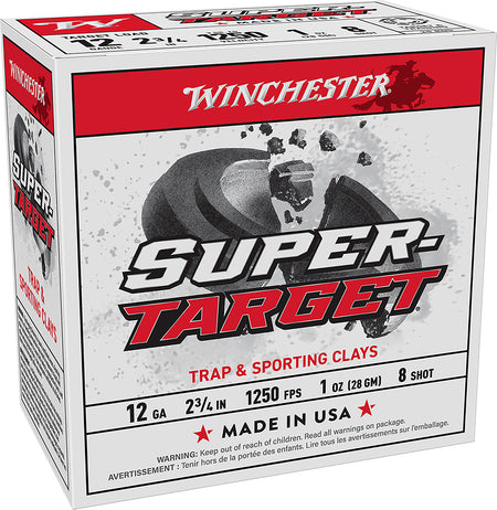 Winchester SUPER TARGET Shotgun Ammo 12 Gauge 2.75 in 1 oz #8
