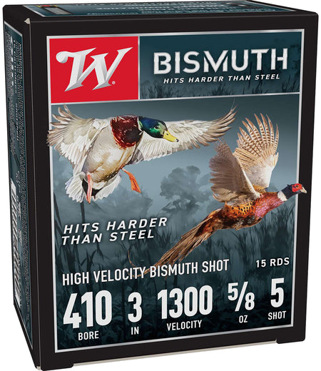 Winchester BISMUTH Shotgun Ammo .410 Bore 2.75 in 9/16 oz #5