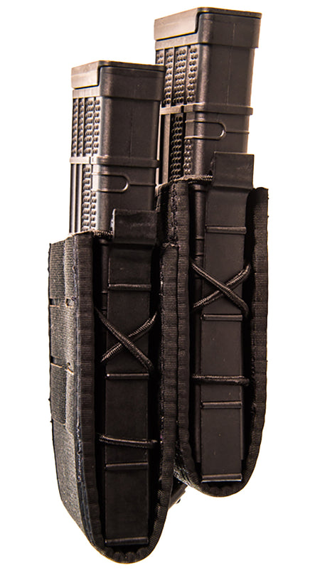 High Speed Gear 41TS02BK Staggered Dual Pistol Magazine Pouch Black Nylon MOLLE