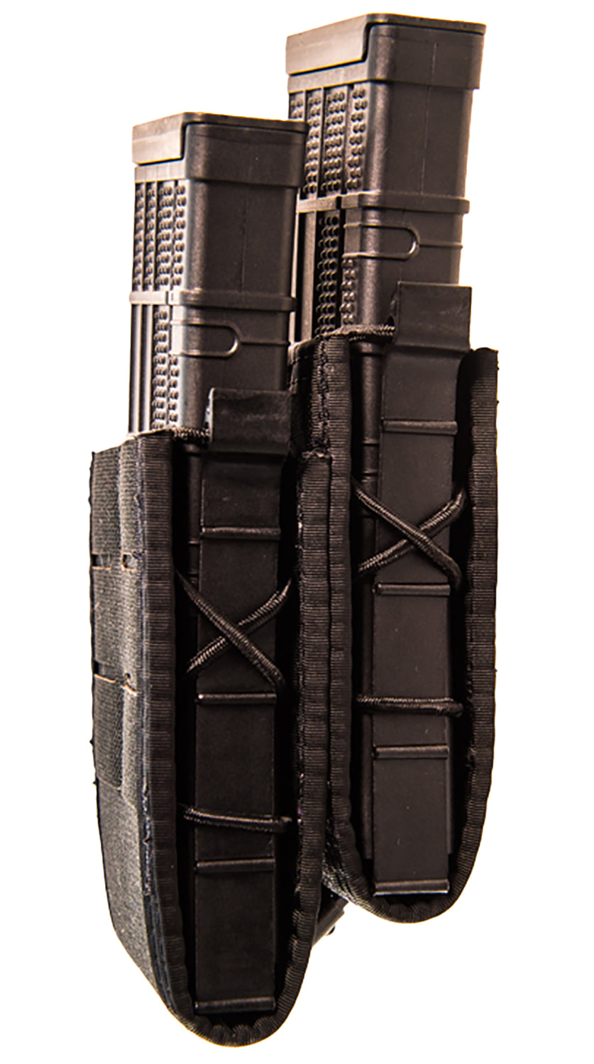 High Speed Gear 41TS02BK Staggered Dual Pistol Magazine Pouch Black Nylon MOLLE