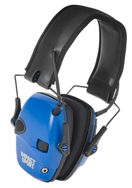 Howard Leight Impact Sport R-02529 Electronic Over-the-Head Earmuff Real Blue Color