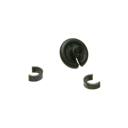 October Mountain Slotted Kisser Button 3/8 in. Black with C-Clips