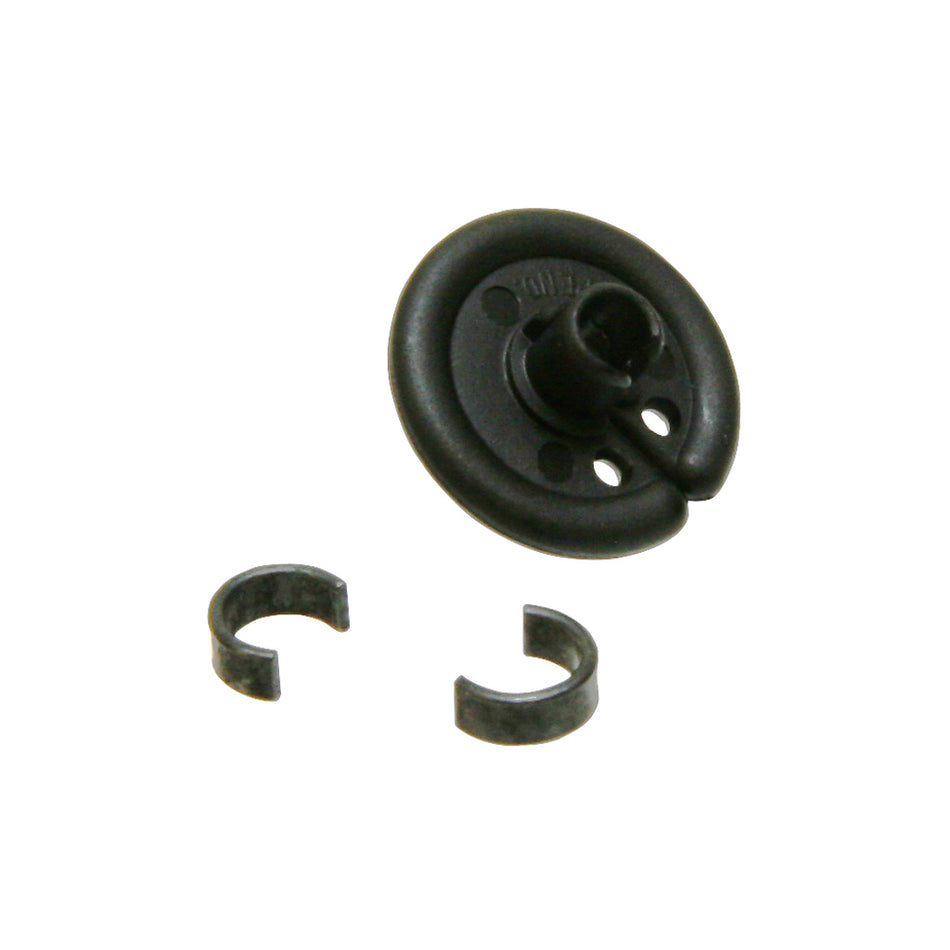 October Mountain Slotted Kisser Button 9/16 in. Black with C-Clips