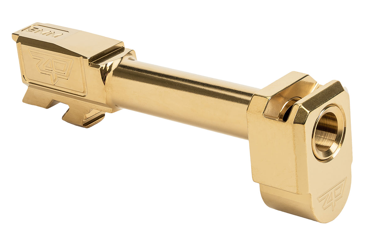 Zaffiri Precision ZP.43BTCG Glock 43/43X Compensator Barrel 9mm Gold Stainless Steel