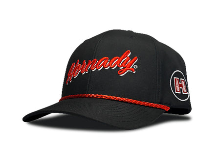 Hornady 10240 Snap Back Cap Black Script Embroidered Logo