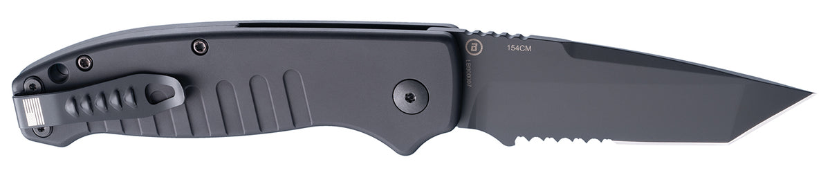 Hogue Ballista-I Model 64120 3.5" Tanto Serrated Auto Folding Knife Black