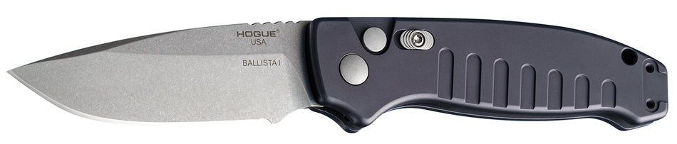 Hogue Ballista-I Model 64136 3.5" Drop Point Automatic Folding Knife Black