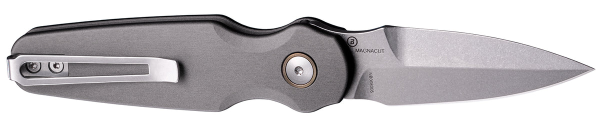 Hogue Ballista-II Model 64233 2.6" Bayonet Auto Folding Knife Gray Aluminum Handle