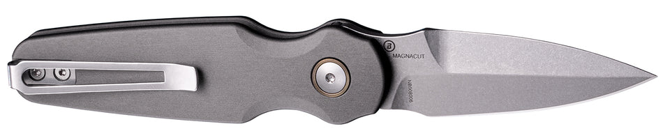 Hogue Ballista-II Model 64233 2.6" Bayonet Auto Folding Knife Gray Aluminum Handle