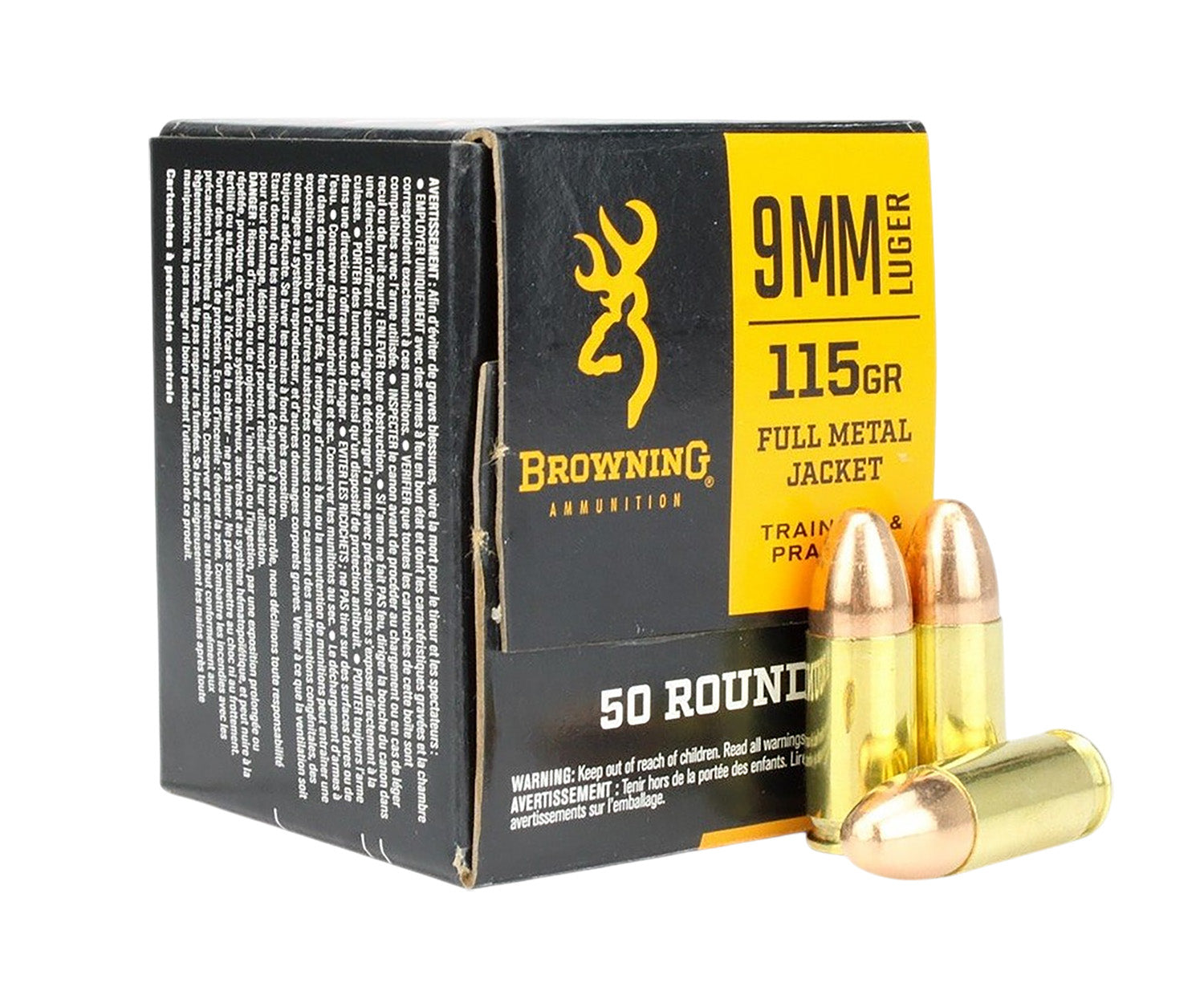 Browning Training & Practice 9mm Luger / Parabellum 115 Gr FMJ