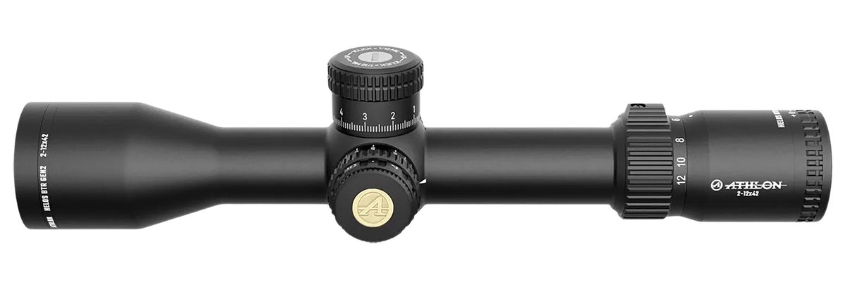 Athlon Helos BTR Black 30mm 2-12x42mm Illuminated MIL FFP Riflescope