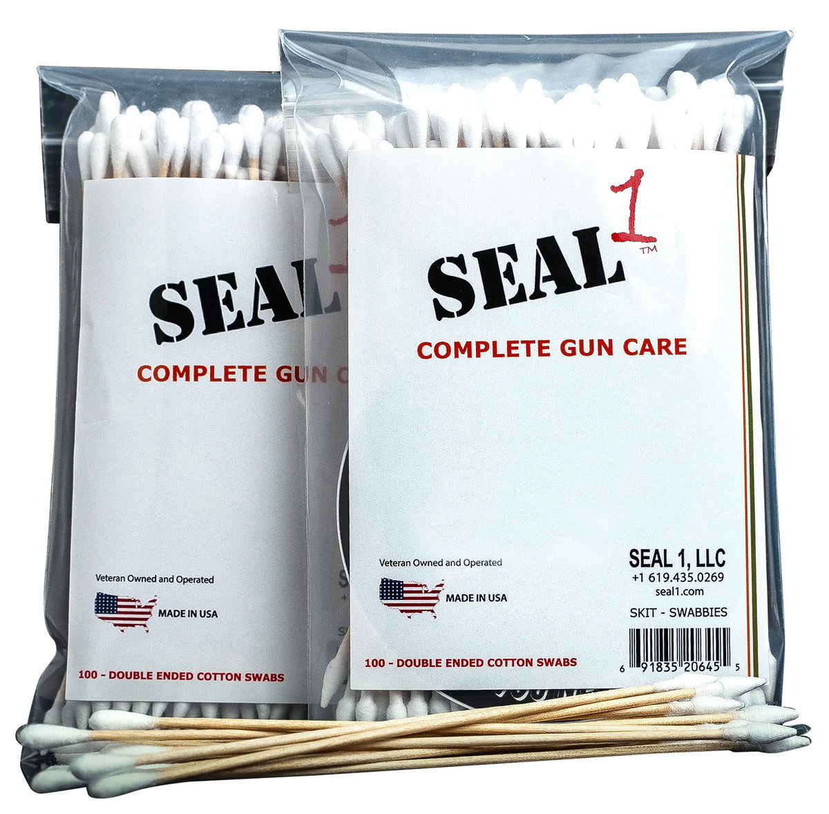 Seal 1 SWABBIES Cotton Cleaning Swabs Universal Gun Care