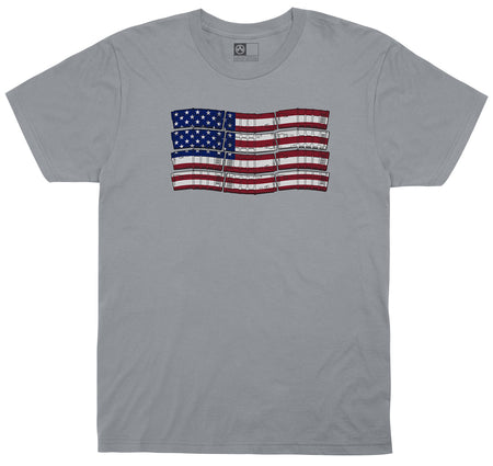 Magpul MAG1180-010 American Flag Charcoal Grey Short Sleeve Tee Small