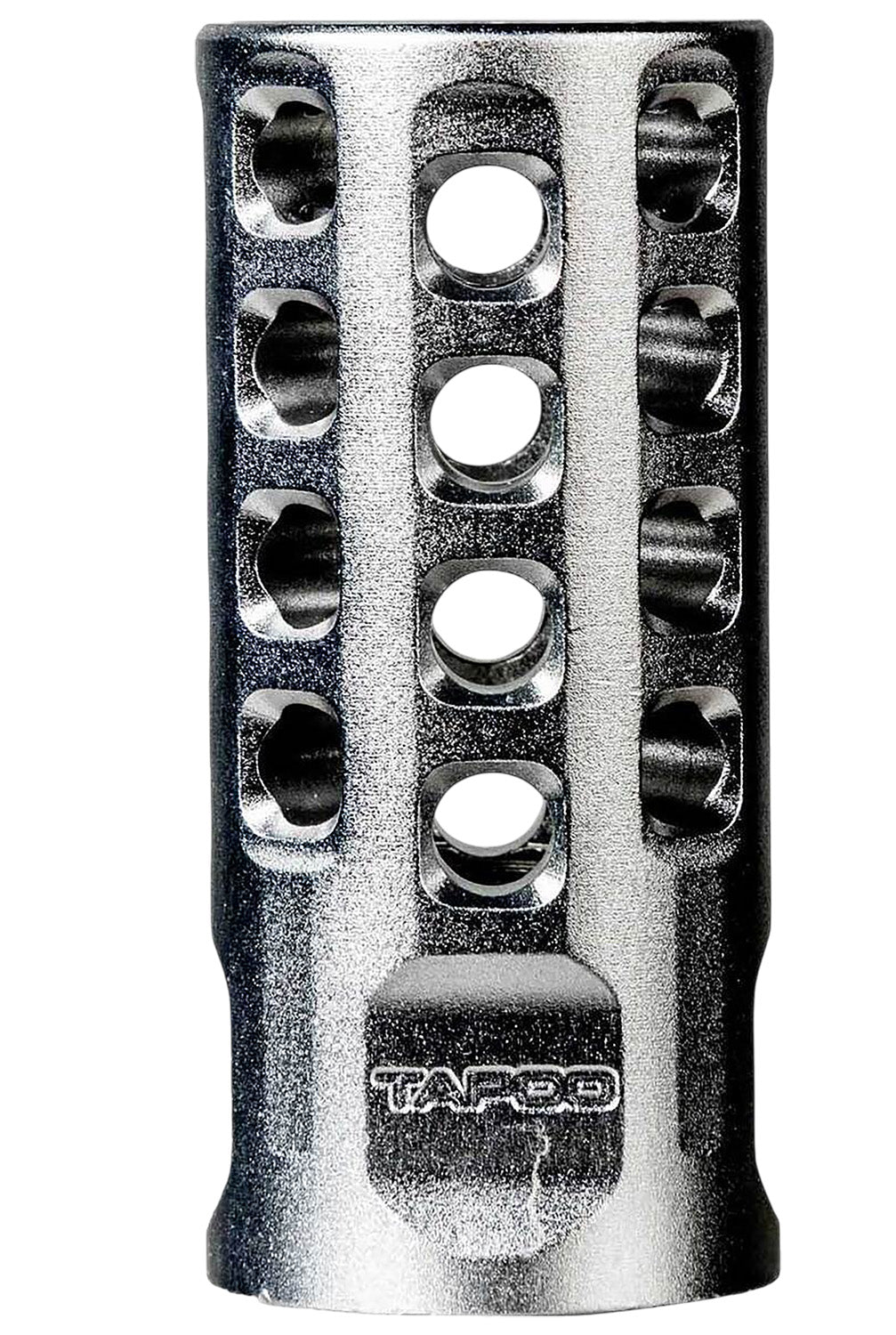 Tapco TAP22010 Muzzle Brake Silver Aluminum 22LR 1/2x28 2 Inch OAL