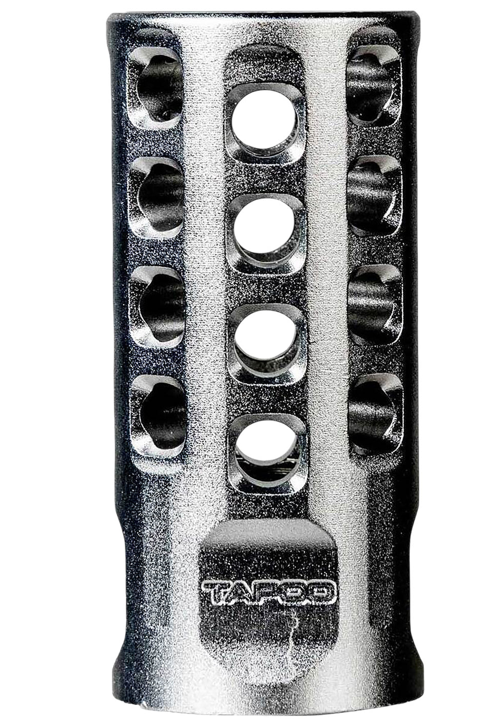 Tapco TAP22010 Muzzle Brake Silver Aluminum 22LR 1/2x28 2 Inch OAL