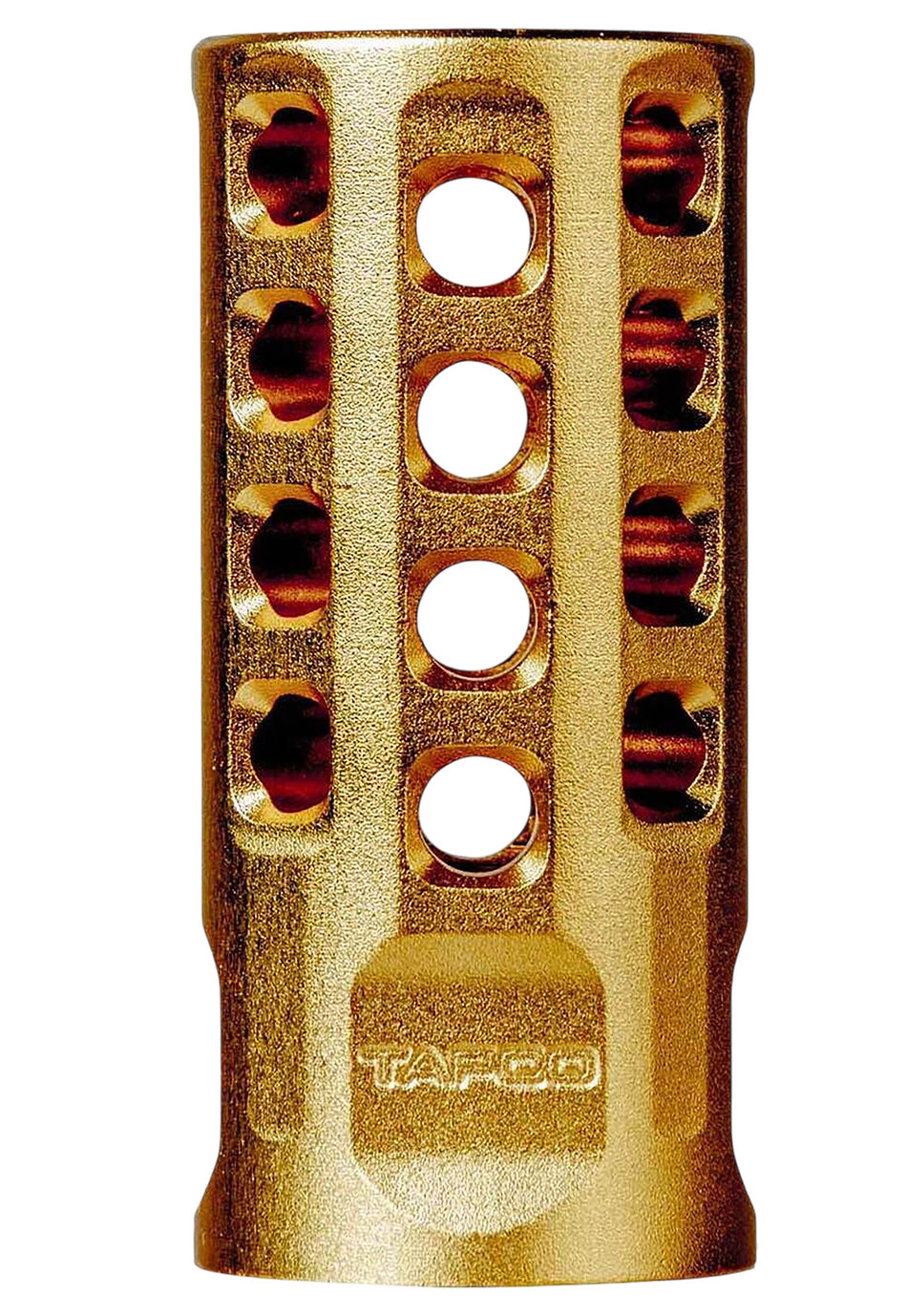 Tapco TAP22032 Muzzle Brake Gold Aluminum 22LR 1/2x28 2 Inch OAL