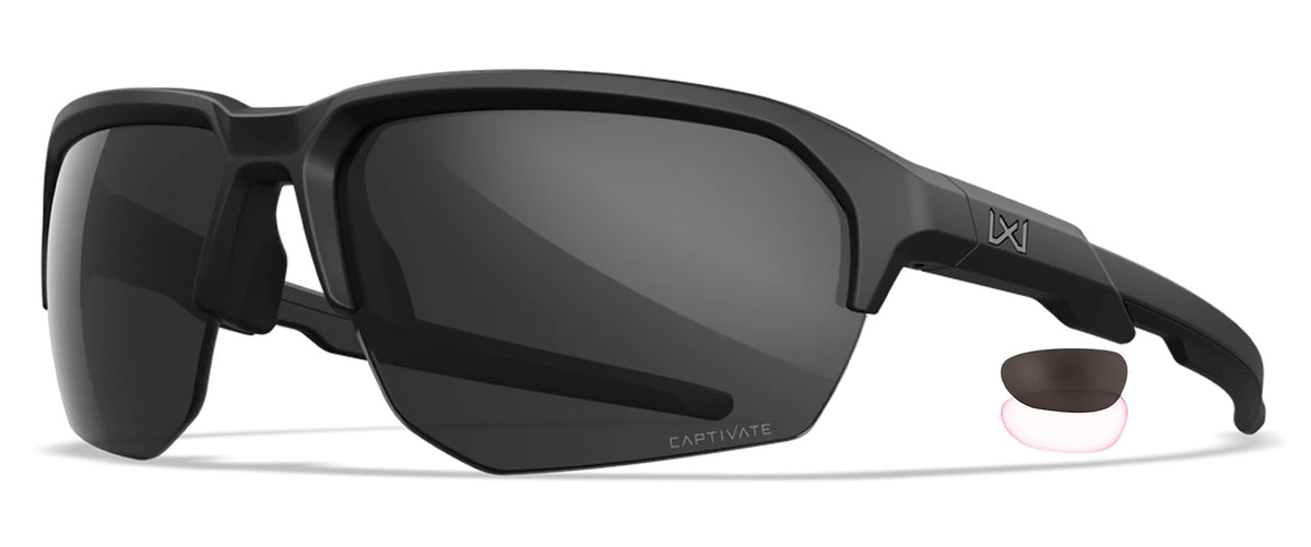 Wiley X Jakl M/L CHJKL01 Interchangeable Grey and Clear Lens Matte Black Frame