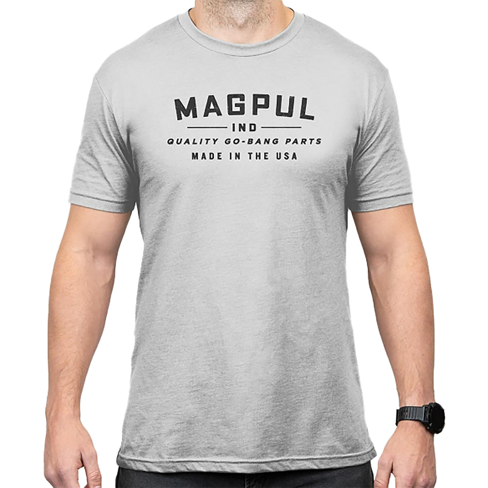 Magpul MAG1112-041 Go Bang Parts Stone Gray Heather Short Sleeve Tee 2XL