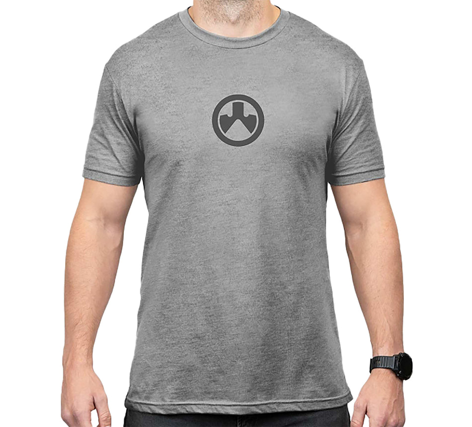 Magpul Icon Logo Stone Gray Heather Cotton Poly Short Sleeve XL