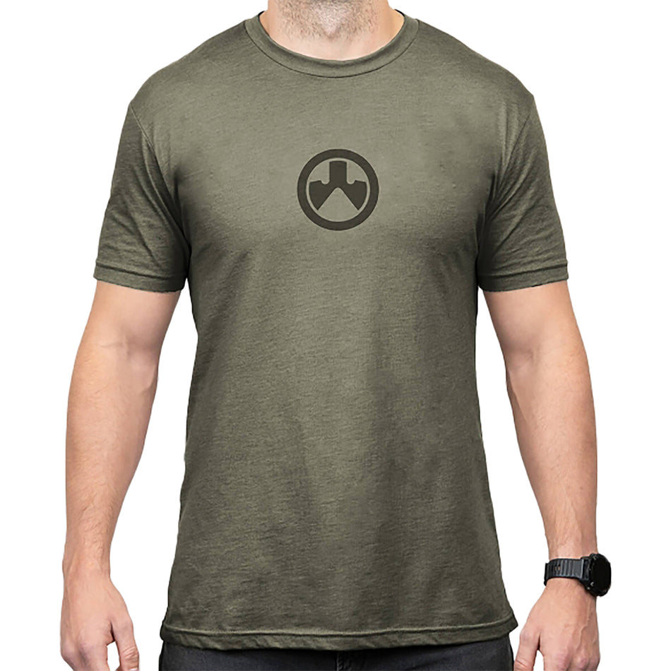 Magpul Icon Logo Olive Drab Heather Cotton Poly Short Sleeve Small