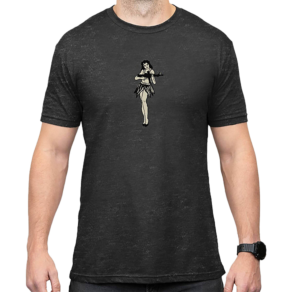Magpul Hula Girl Cotton/Polyester CVC Tee Charcoal Gray Large