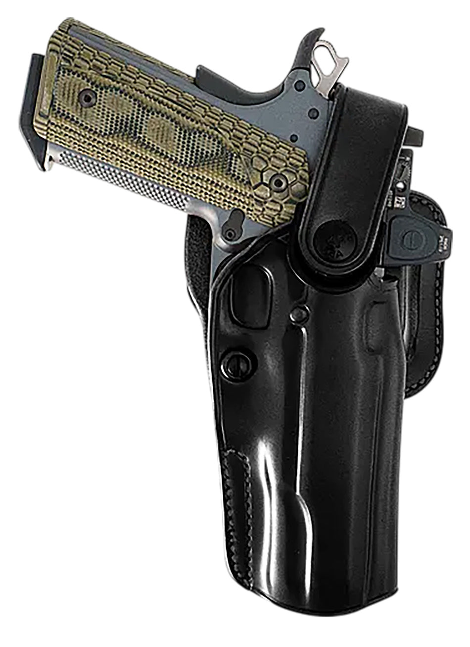 Galco APO224RB OWB Black Steerhide Holster Fits Glock 17 Gen 1-5 Strongside/Crossdraw Right Hand