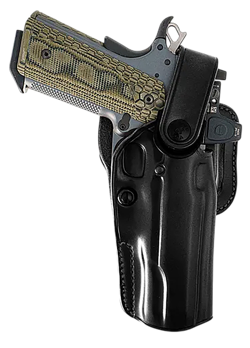 Galco APO226RB OWB Black Steerhide Belt Holster Fits Glock 19 Gen 1-5 Strongside/Crossdraw RH