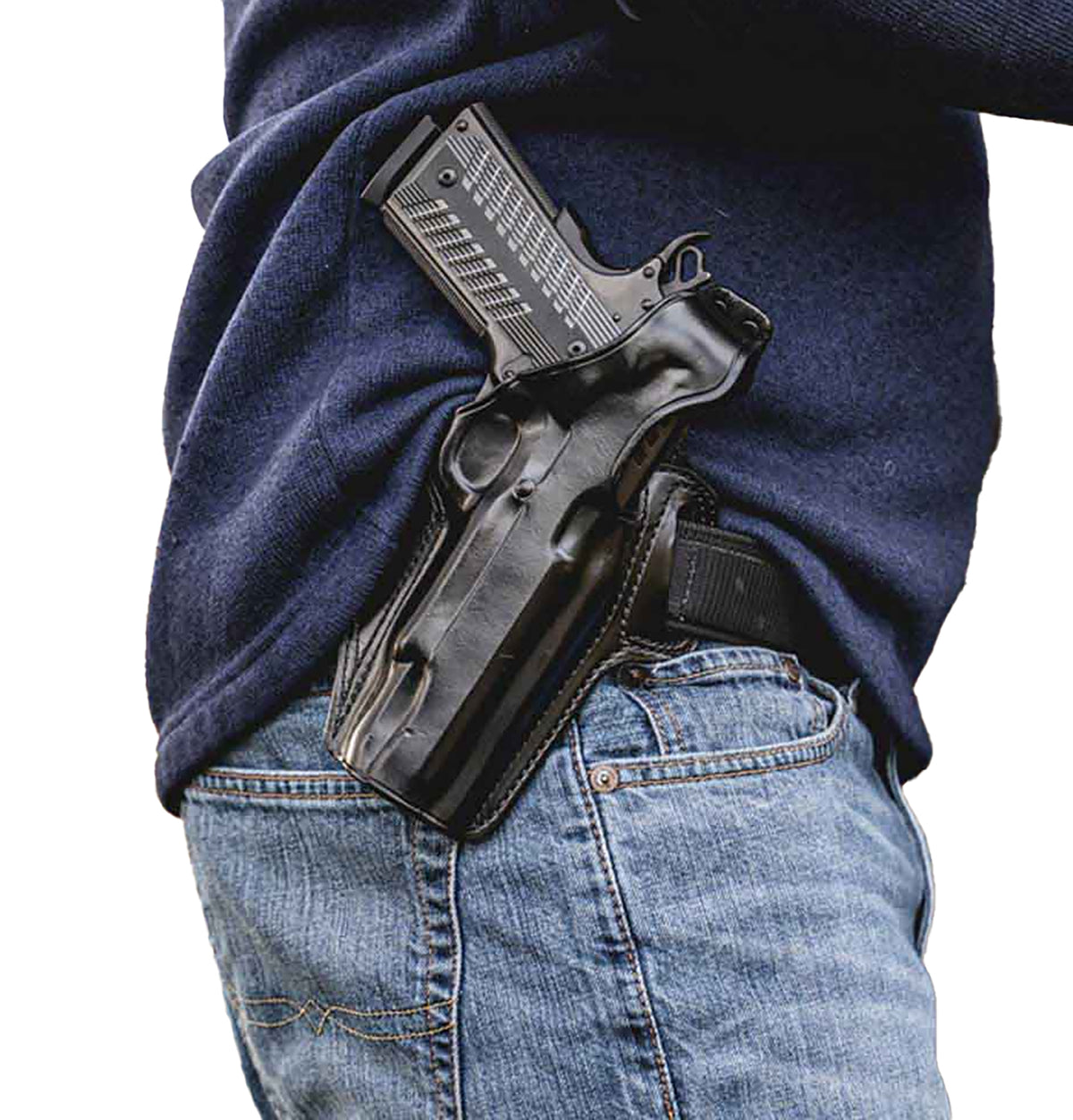 Galco FL894RB OWB Fletch High Ride Belt Holster Black Steerhide Sig P365 X Macro Right Hand