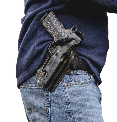 Galco FL894RB OWB Fletch High Ride Belt Holster Black Steerhide Sig P365 X Macro Right Hand