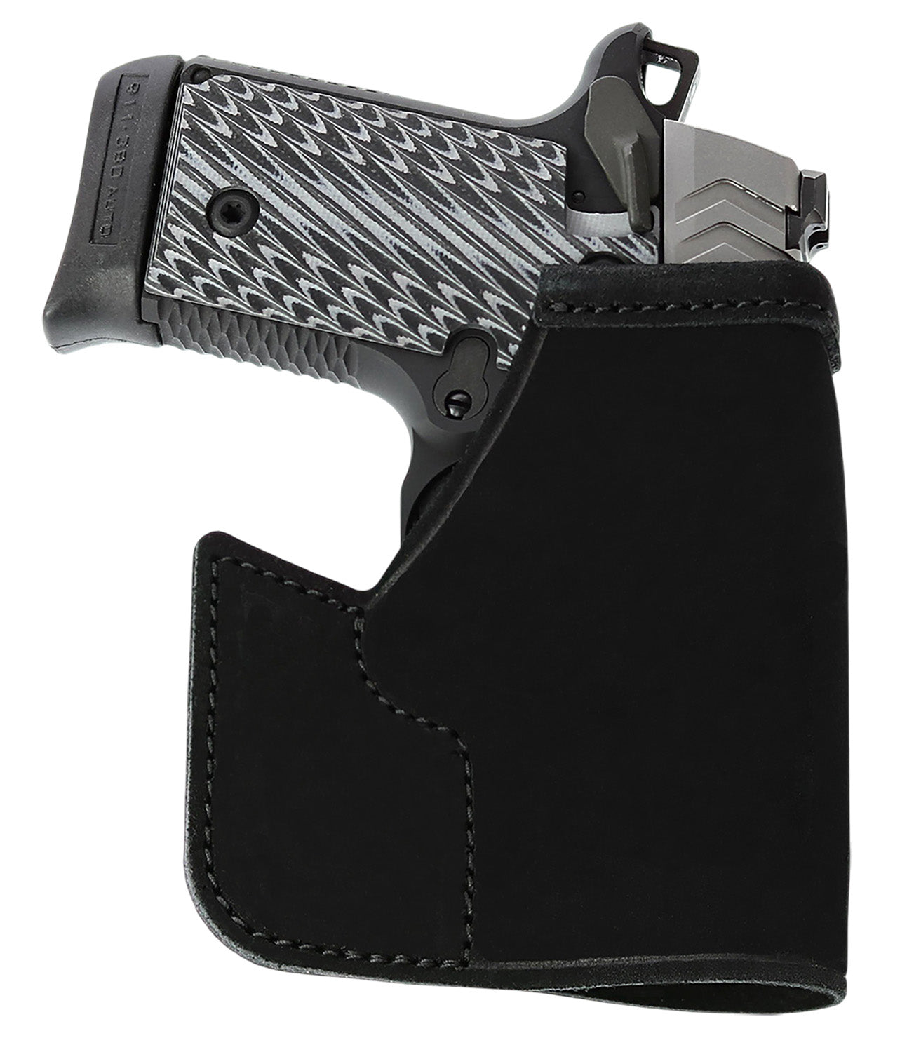 Galco PRO648B Pocket Protector Ambidextrous Pocket Holster Black Steerhide S&W Bodyguard 2.0