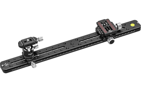 Leofoto USA FDM-04 Rail Kit for Binoculars and Rangefinders Black Aluminum 17.71"