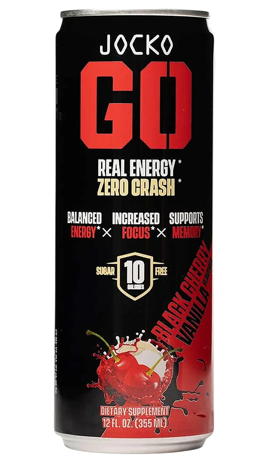 Jocko Fuel Black Cherry Vanilla 12oz Energy Drink 12-Can Pack