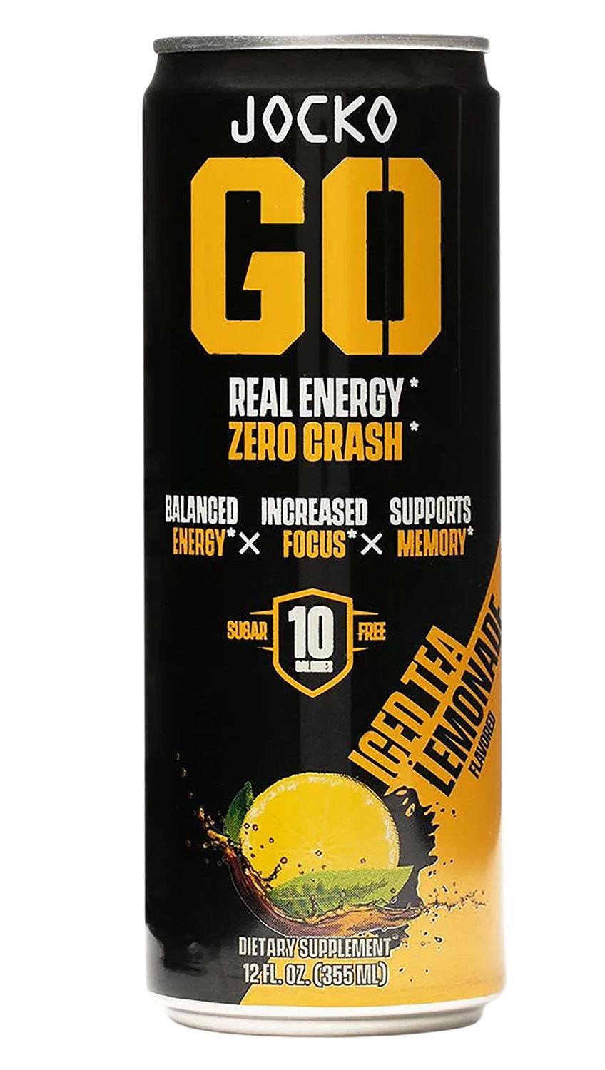 Jocko Fuel Iced Tea Lemonade 12oz Energy Drink 12-Can Pack
