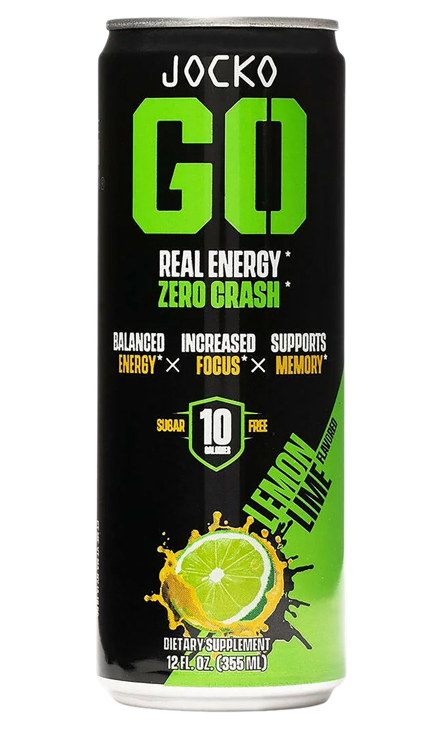Jocko Fuel Lemon Lime 12oz Energy Drink 12-Can Pack