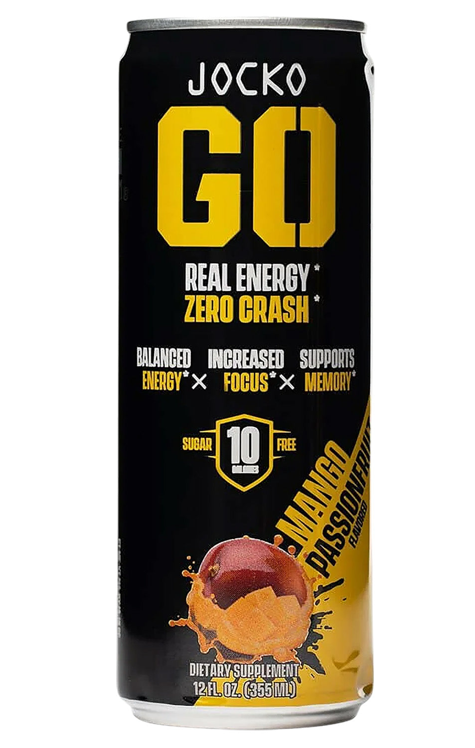 Jocko Fuel Mango Passionfruit 12oz Energy Drink 12-Can Pack