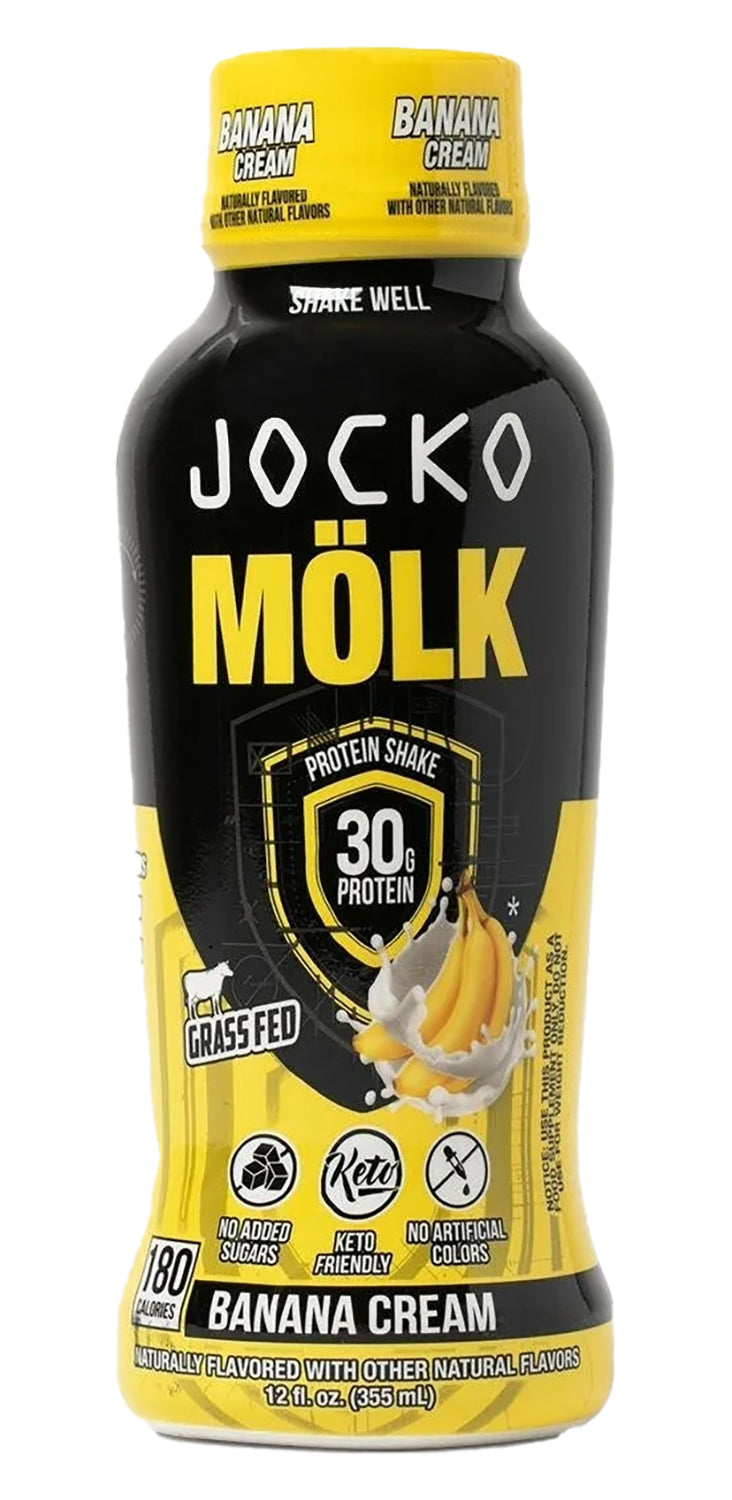 Jocko Fuel Banana Cream 12oz Protein Shake 12-Pack