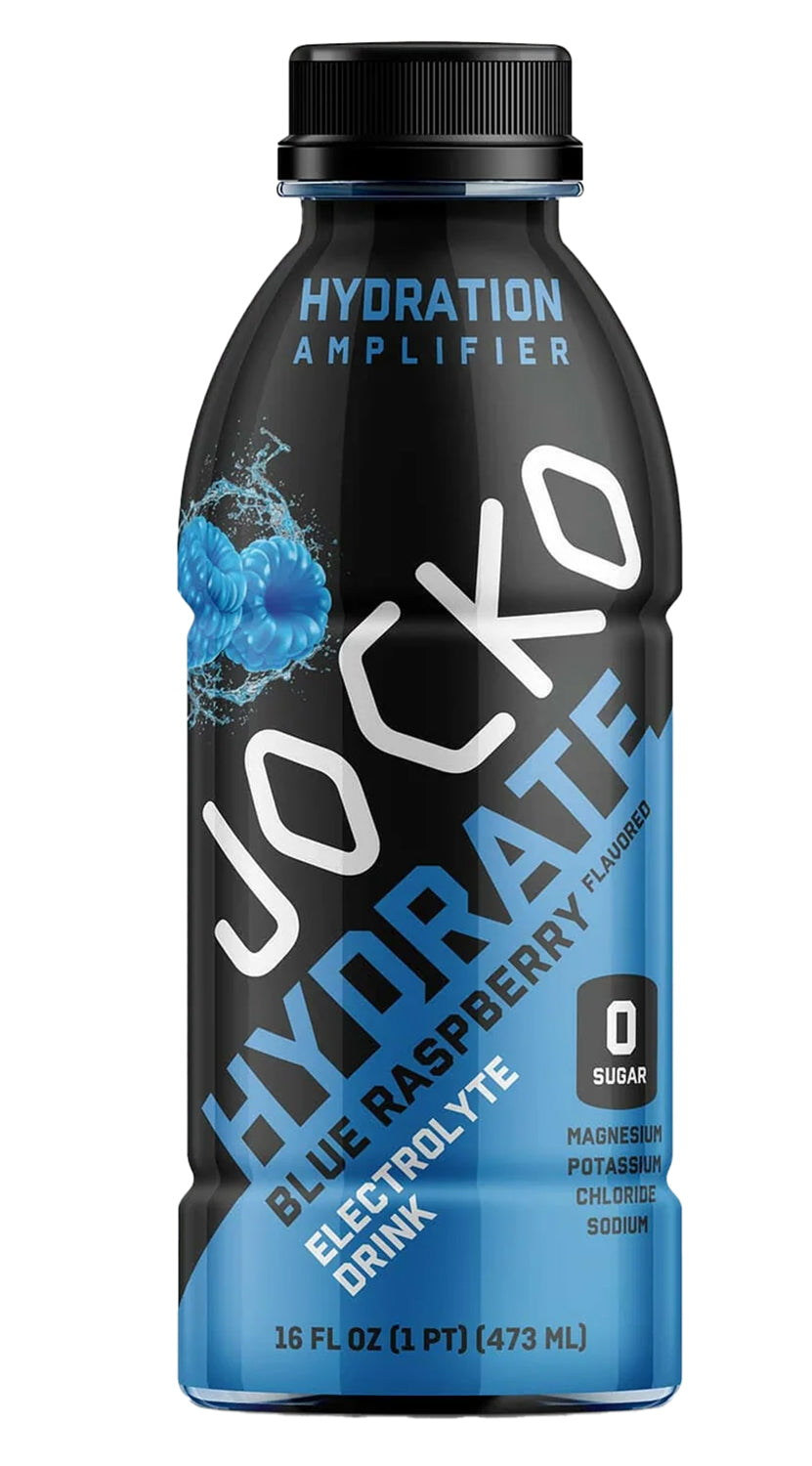 Jocko Fuel Blue Raspberry 16oz Hydrate Drink 12-Pack