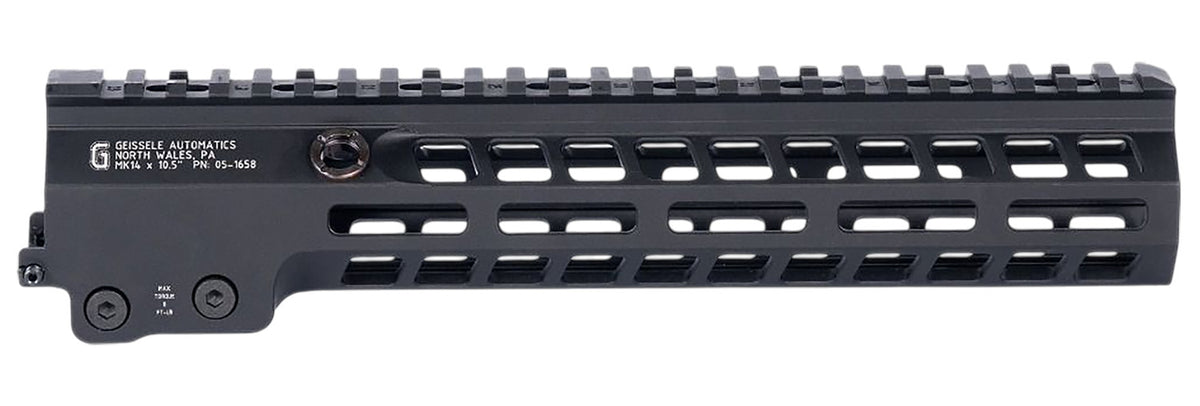 Geissele 051658B MK14 Super Modular Black Aluminum Rail 10.50" for AR Platform