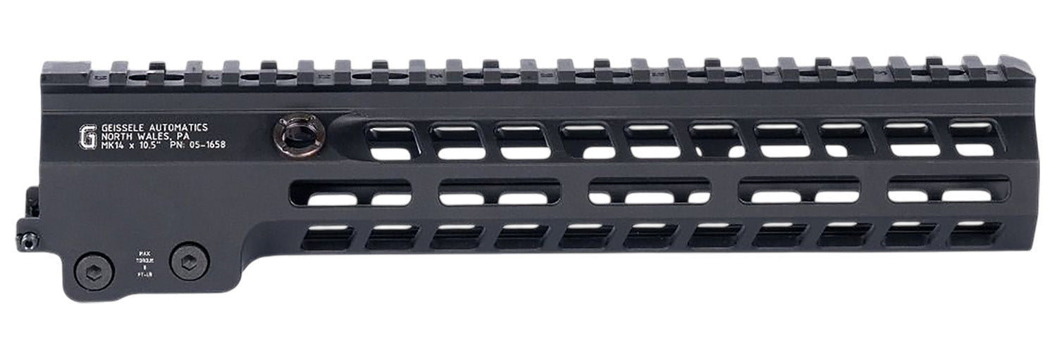 Geissele 051658B MK14 Super Modular Black Aluminum Rail 10.50" for AR Platform
