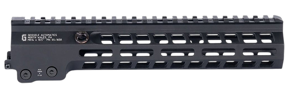 Geissele 051658B MK14 Super Modular Black Aluminum Rail 10.50" for AR Platform