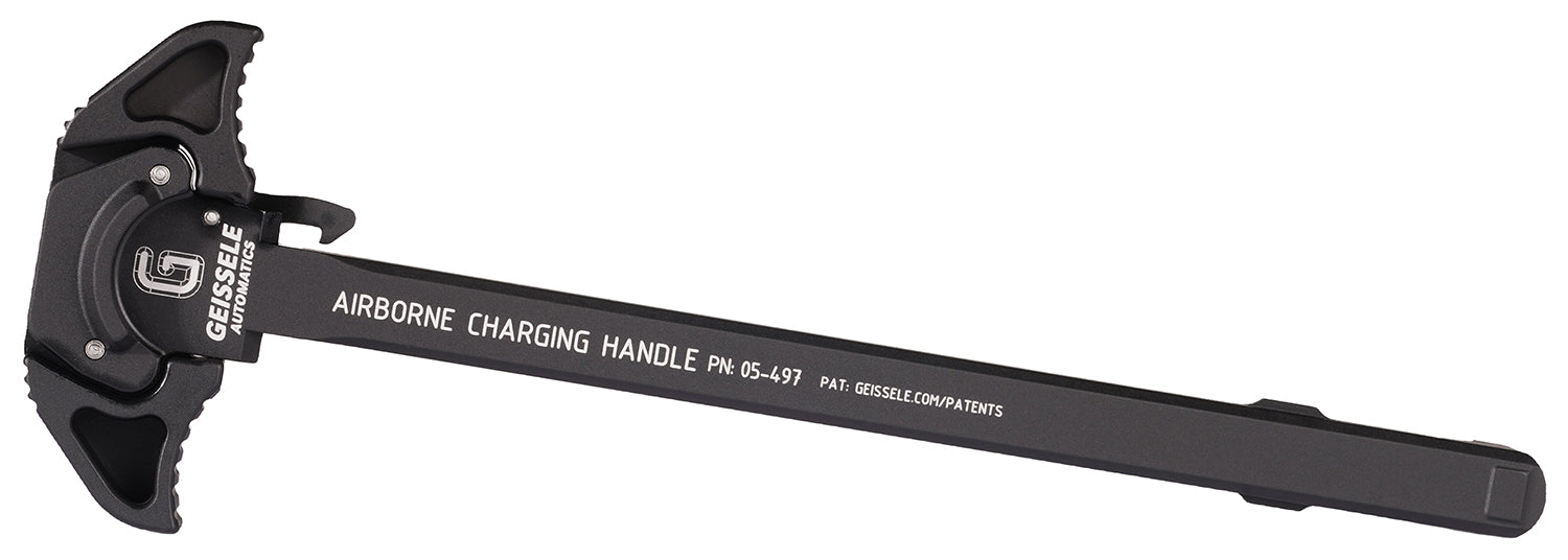Geissele Automatics Airborne Charging Handle Ambidextrous Black Aluminum for AR