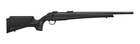 CZ-USA 07414 600+ Alpha 308 Win 5+1 20" Black Nitride Threaded Barrel, Black Nitride Aluminum Receiver w/Weaver Rail, Black Soft Touch Fixed Polymer Stock
